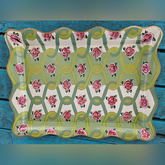 Mackenzie Childs Really Rosy Tray - Picture 10 of 10